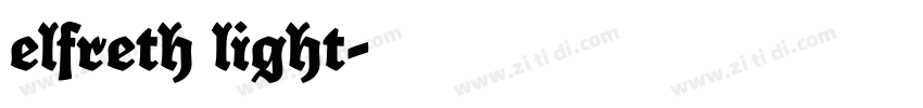 elfreth light字体转换 elfreth light字体转换